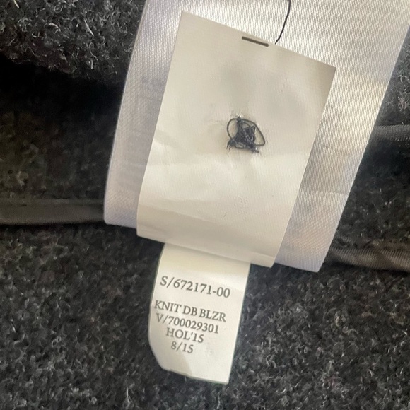 Banana Republic Knit DB Longline Blazer Gray Black Women’s Size 2 - Picture 5 of 8